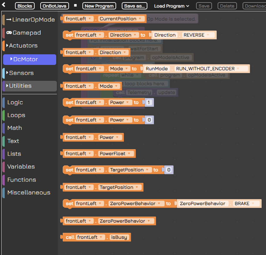 All blocks screenshot
